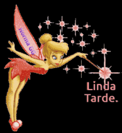 Sparkling Tinkerbell Buenas Tardes GIF