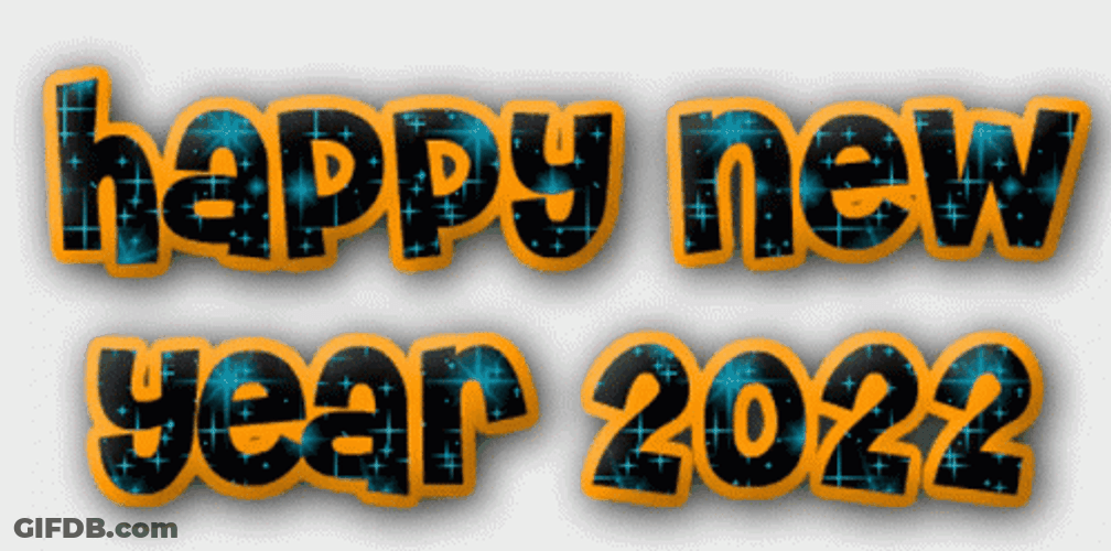 Sparkly Happy New Year 2022 Greetings GIF