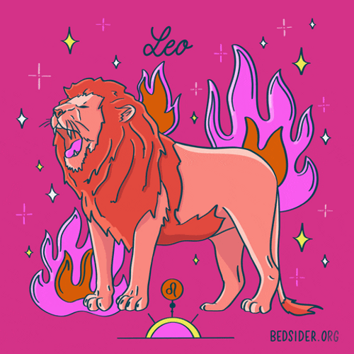 Sparkly Mighty Leo Art GIF