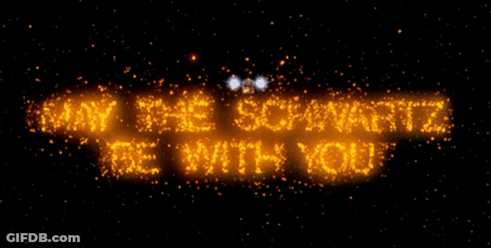 Sparkly Text May The Schwartz Be With You GIF