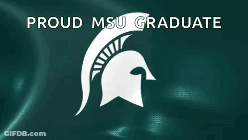 Spartan Helmet Proud MSU Graduate GIF