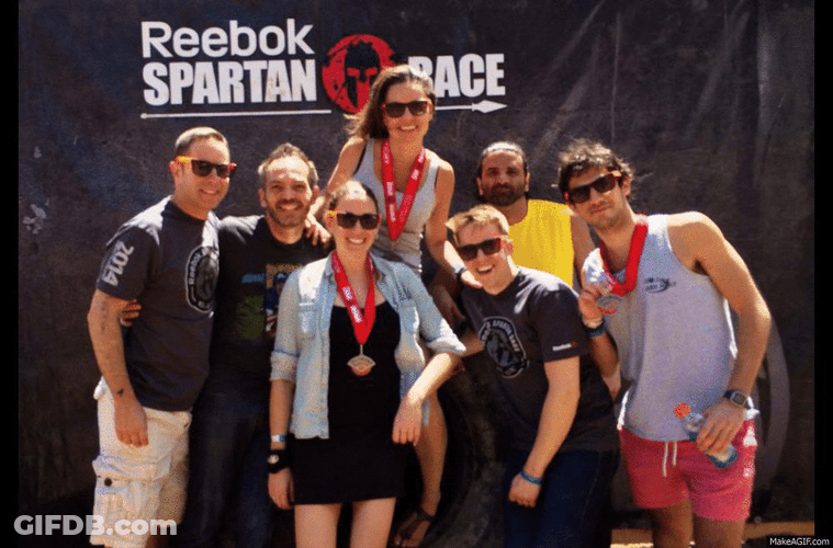 Spartan Race Player Fist Pump GIF