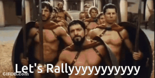Spartan Warriors Walking Rally GIF