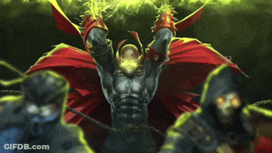 Spawn Hand Up Collecting Powers GIF