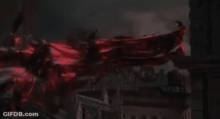 Spawn Red Long Cloack Floating GIF