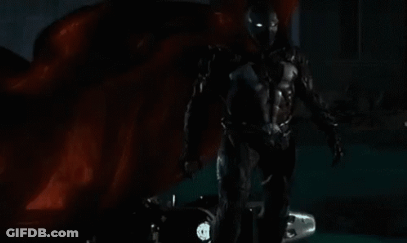 Spawn Standing With Red Cloack GIF