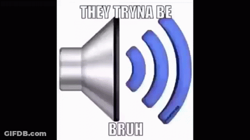Speaker Meme They Tryna Be Bruh GIF