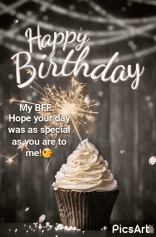 Special Cupcake Happy Birthday Bestie GIF