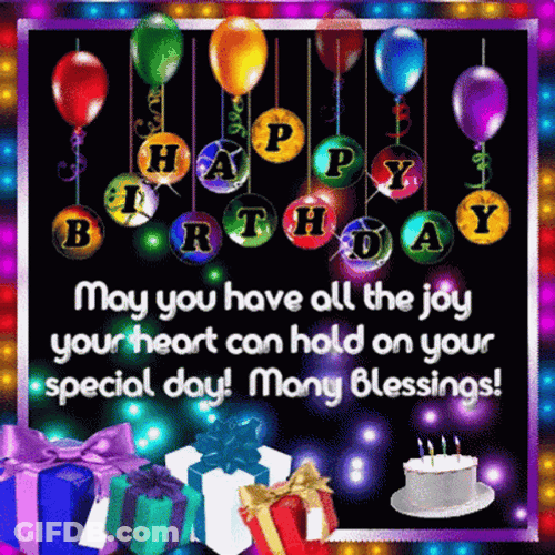 Special Day Happy Birthday Blessings GIF