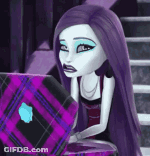 Spectra Vondergeist Scared Monster High School GIF