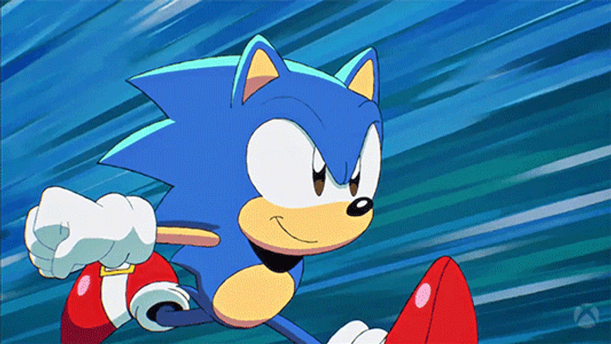 Sped Power Sonic The Hedgehog Fast Run GIF