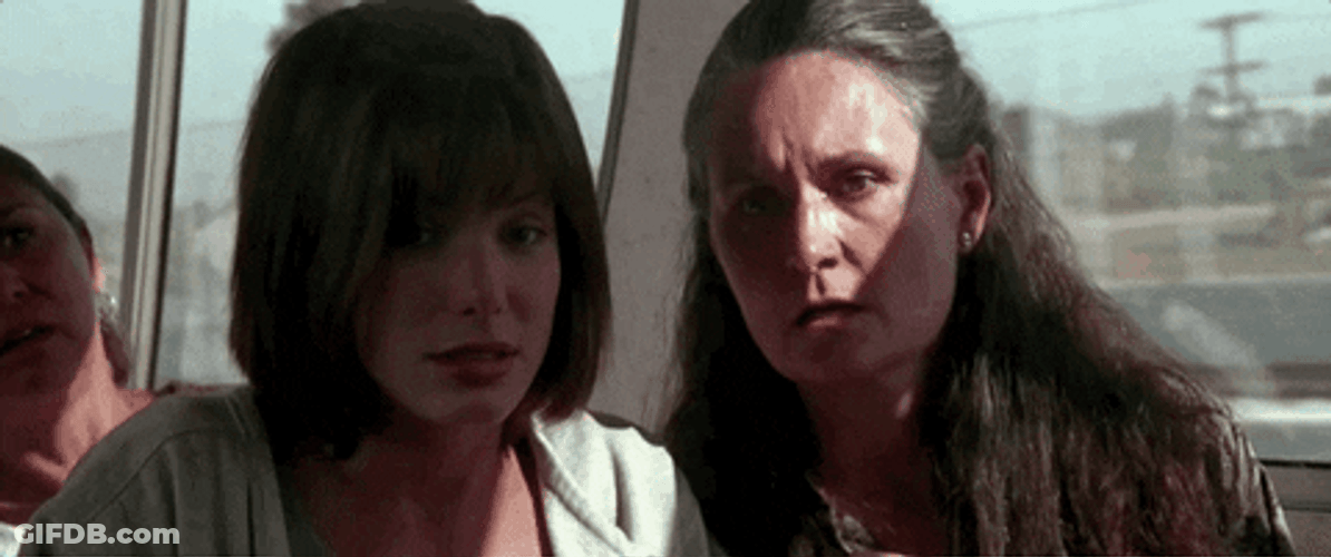 Sped Up Driving Sandra Bullock Speed Movie GIF