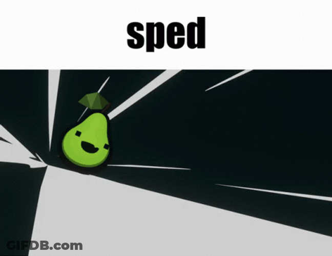 Sped Up Movement Cartoon Pear GIF