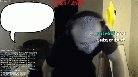 Speech Bubble Saying Sutekii Just Subscribed GIF