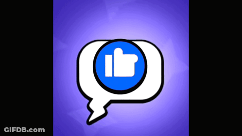Speech Bubble With Thumbs Up GIF