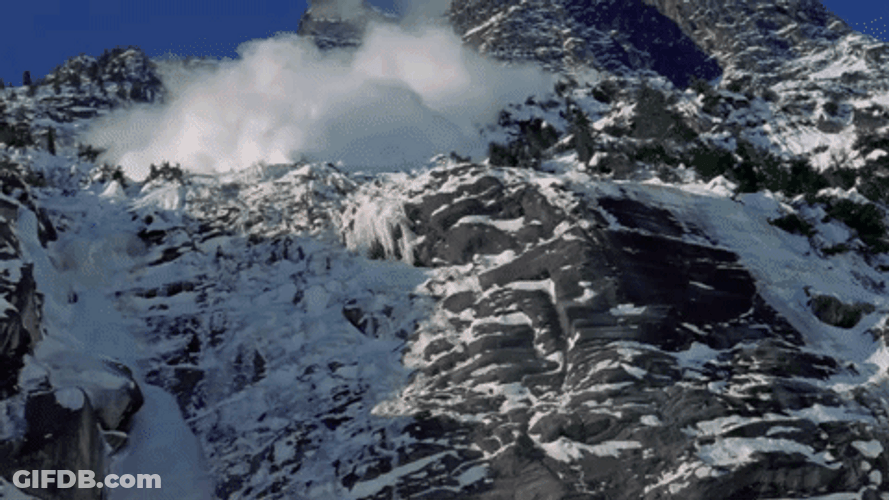 Speed Avalanche Mountain GIF