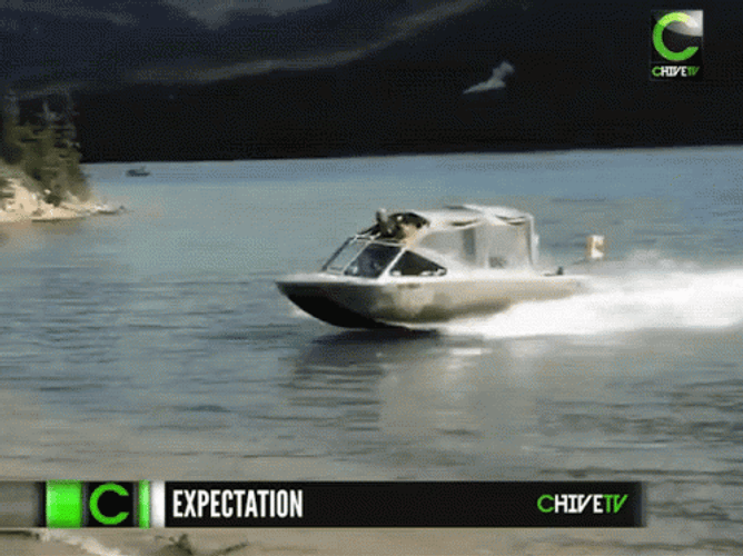 Speed Boat Trees GIF