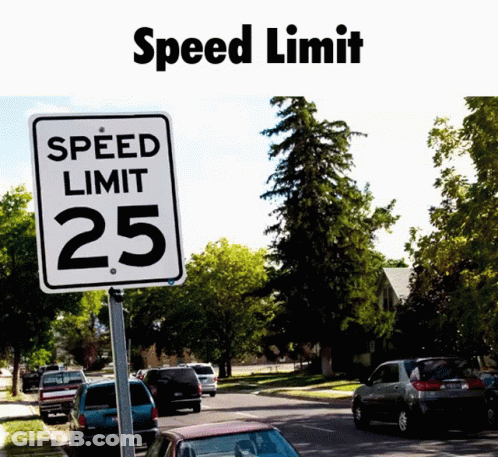 Speed Limit 25 Sign GIF