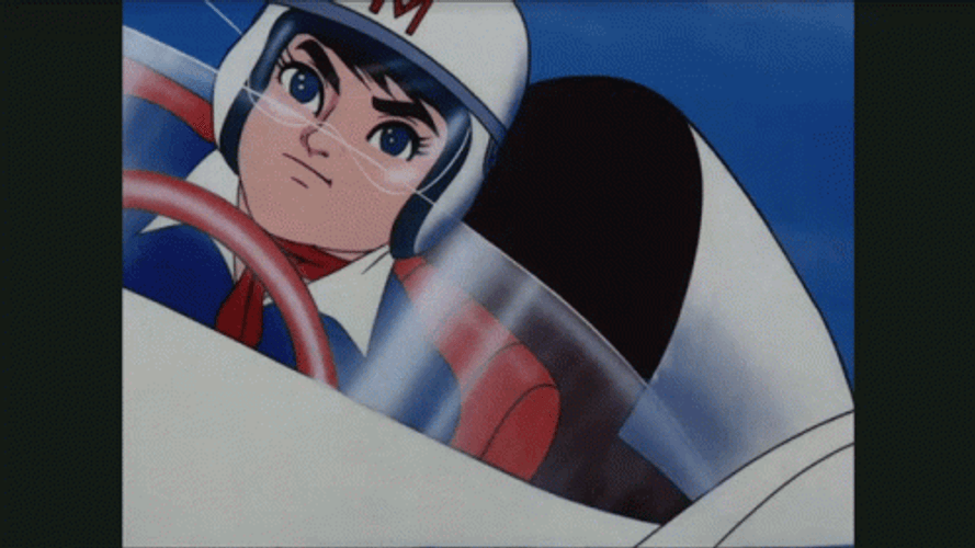 Speed Racer Driving Mach 5 Racing Car GIF
