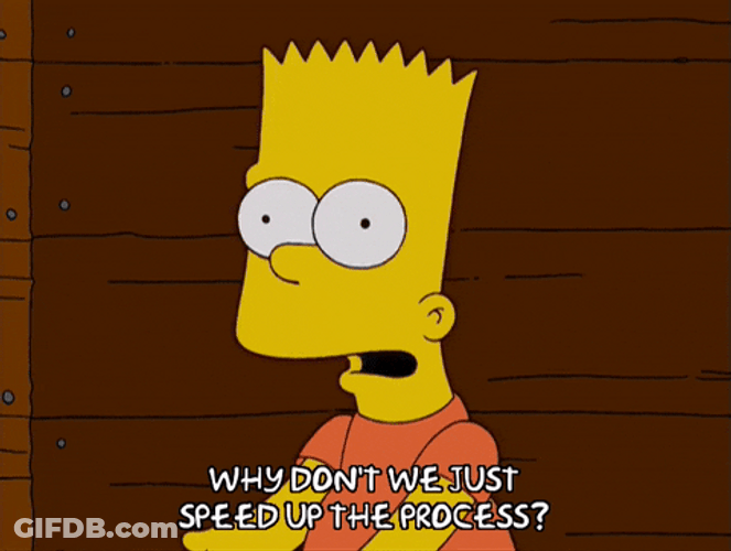 Speed Up Process Bart Simpson GIF