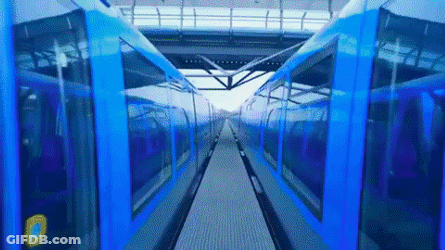 Speed Up Rainbow Train MVG GIF