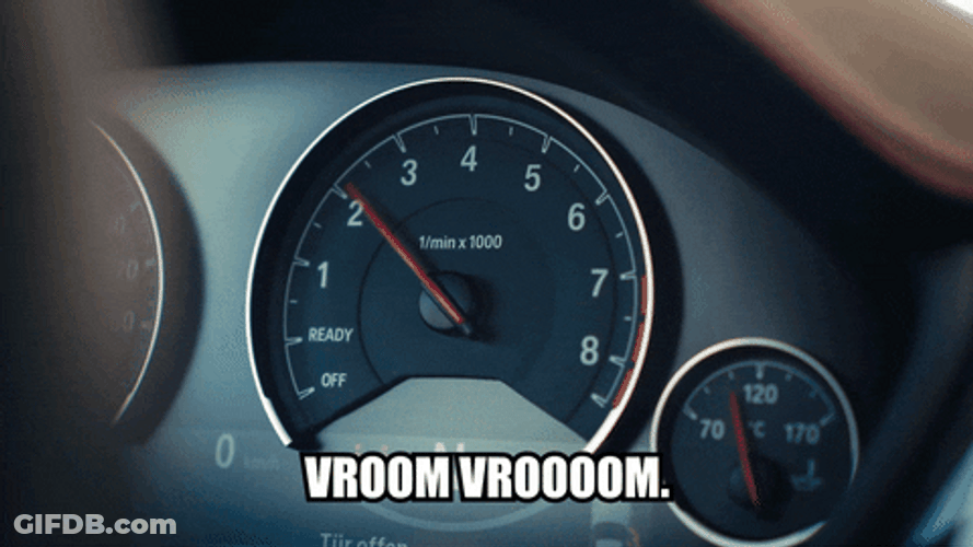 Speed Up Rev Vroom Vroom GIF
