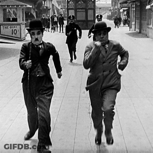 Speed Up Run Charlie Chaplin GIF