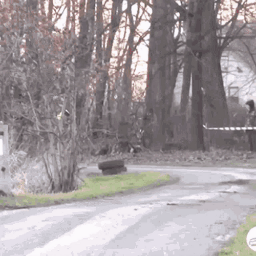 Speeding And Drifting Car Road Trip GIF
