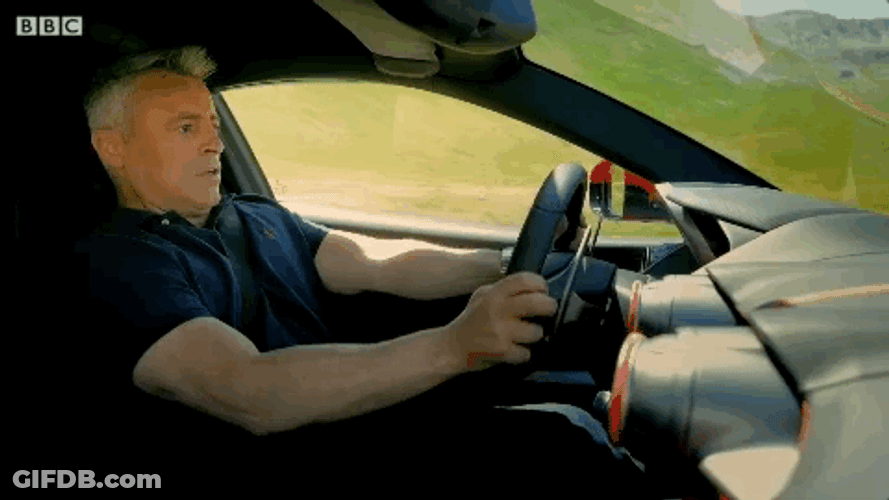 Speeding Car Matt LeBlanc Top Gear GIF