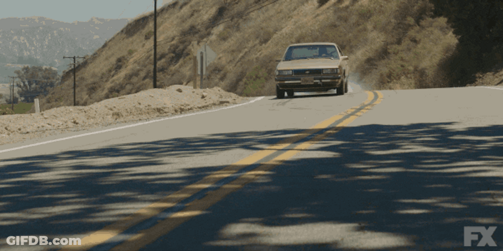 Speeding Car U Turn Swerve Mayans M.C. GIF