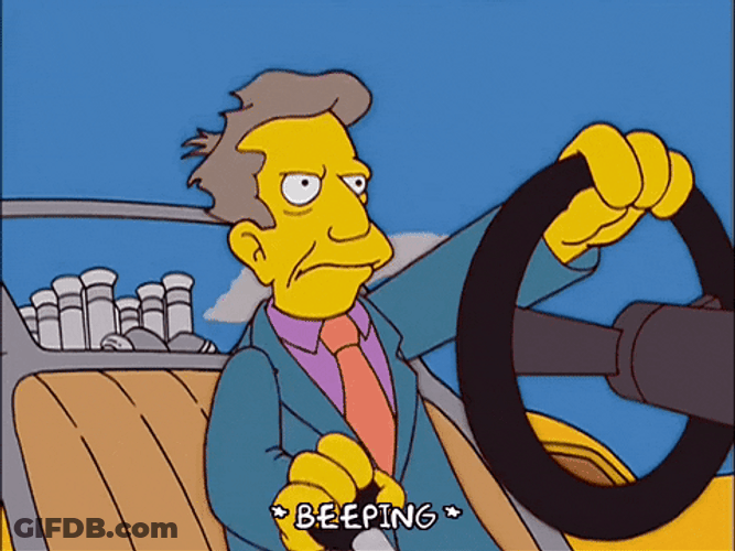 Speeding The Simpsons Principal Skinner GIF