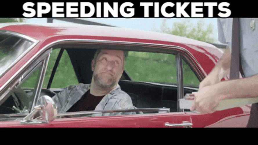 Speeding Tickets Guy With Policeman GIF