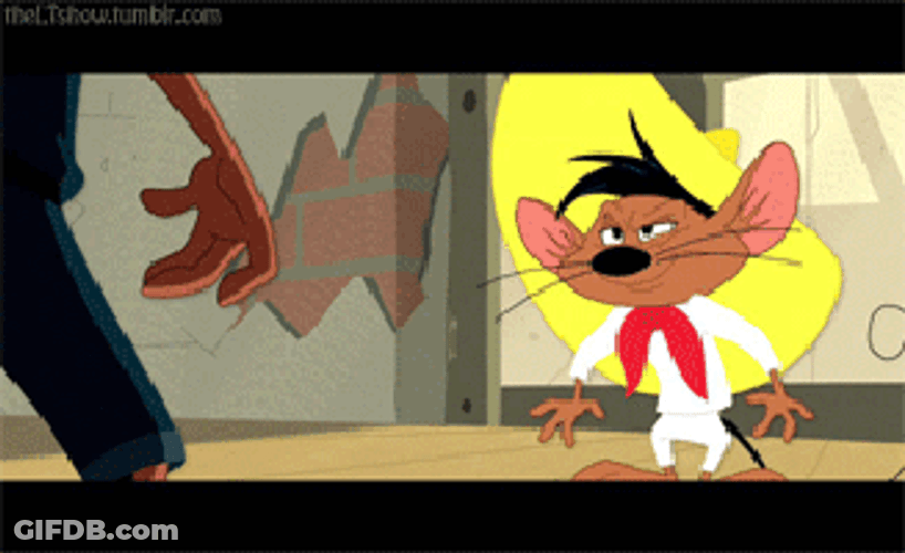 Speedy Gonzales Encounter With Cop GIF