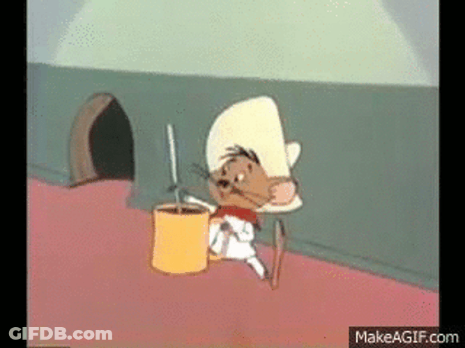 Speedy Gonzales Stirring Coffee GIF