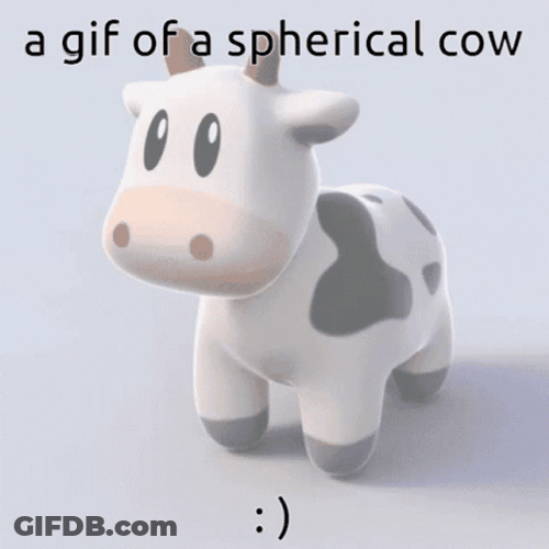 Spherical Cute Cow GIF