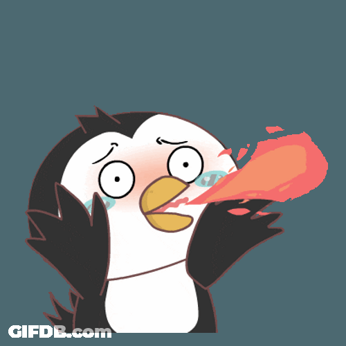 Spicy Fire Breathing Flame Thrower Penguin Hot GIF