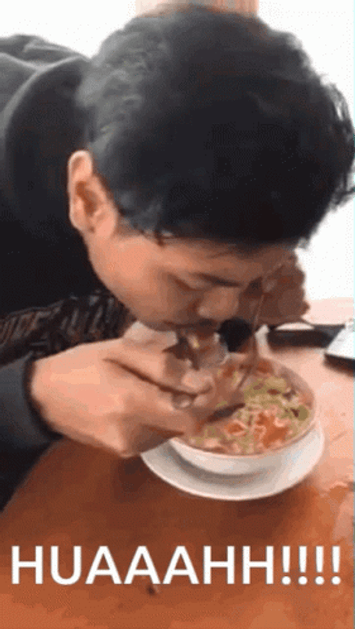 Spicy Huaaahhh Smoking Breath Vape Eating GIF