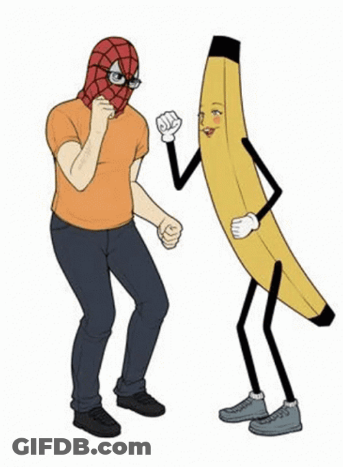 Spider And Banana Match Meme GIF