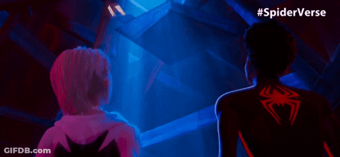 Spider Man 2099 Looking Up GIF