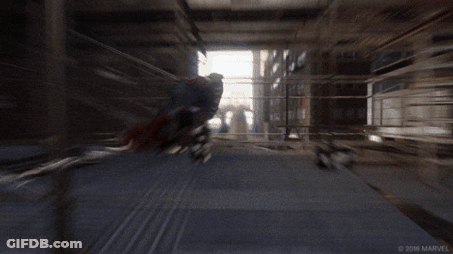Spider Man 2099 Slow Motion Passing GIF