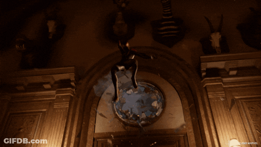 Spider Man 2099 Surrounded By Enemies GIF