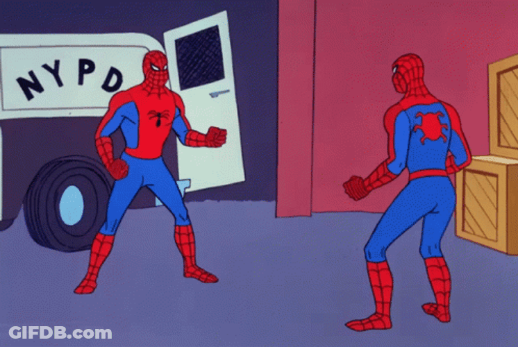 Spider Man And Imposter GIF