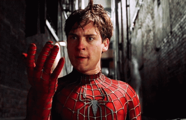 Spider Man Can't Produce Web GIF