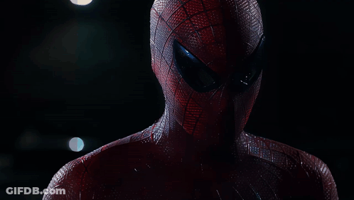 Spider-Man Face Close Up Dark Background GIF