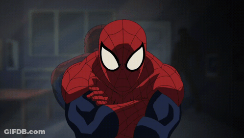 Spider-Man Face Dark Background GIF