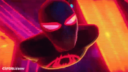 Spider-Man Flying In Spider-Verse GIF
