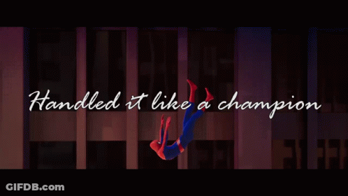 Spider-Man Flying With Handled It Like A Champion GIF