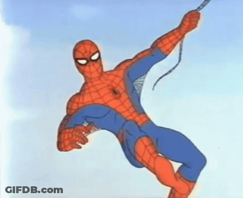 Spider-Man Holding Rope GIF