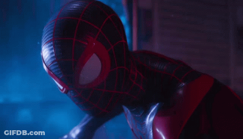 Spider Man In Red And Black Suit GIF