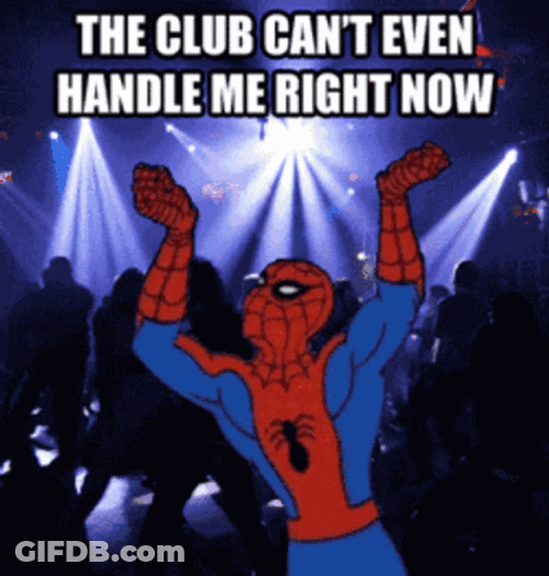 Spider Man In The Club GIF